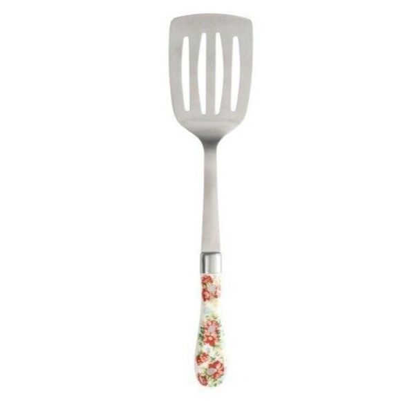 Pioneer Woman Vintage Floral Slotted Spatula Bakelite Handle Stainless Steel NEW - Picture 1 of 5